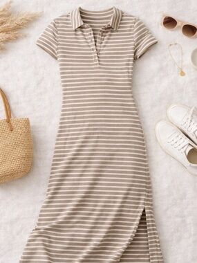 OFFINE by Aerie Thumbs Up Heavyweight Polo Maxi Dress